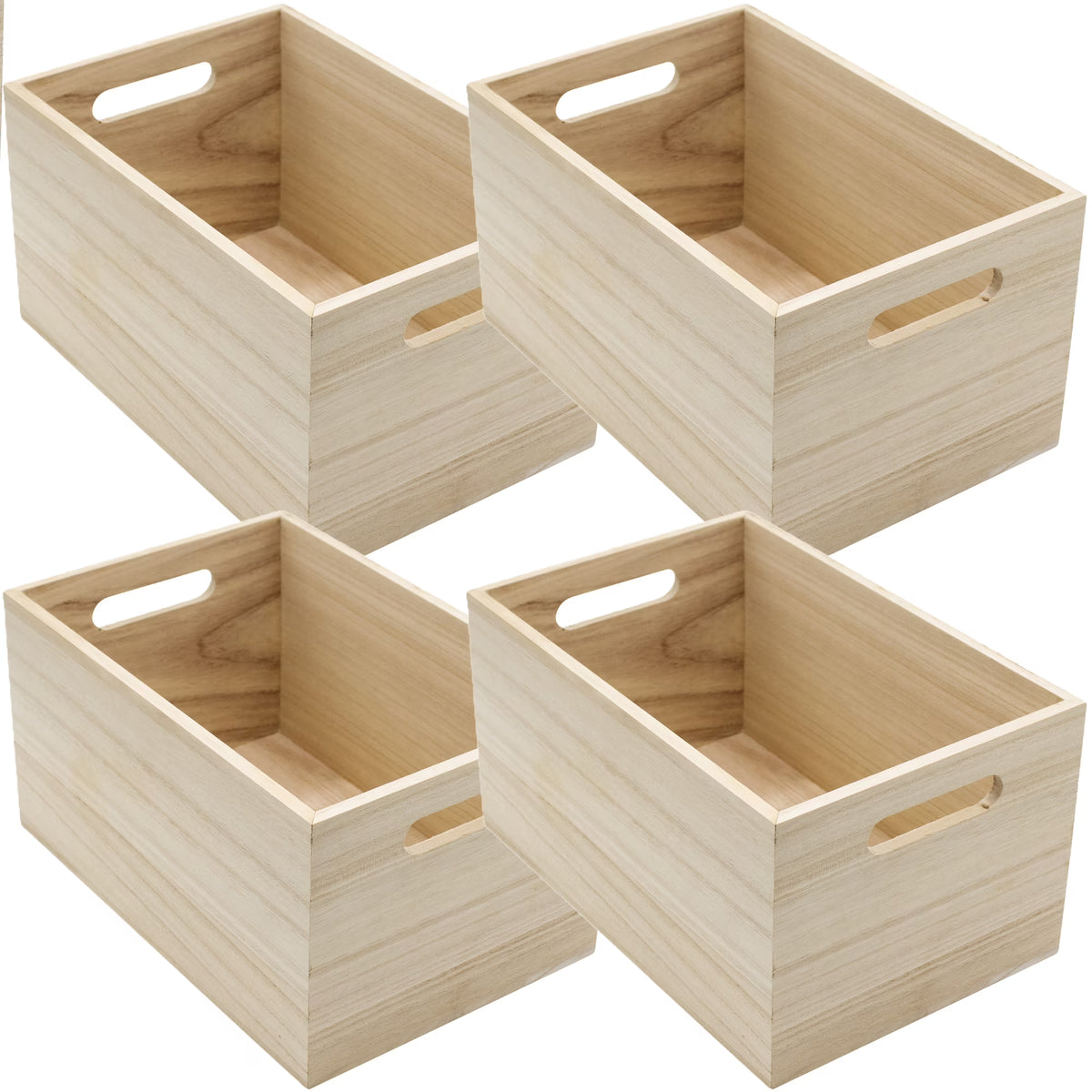 Unfinished Wood Crates 4-Pack M7816