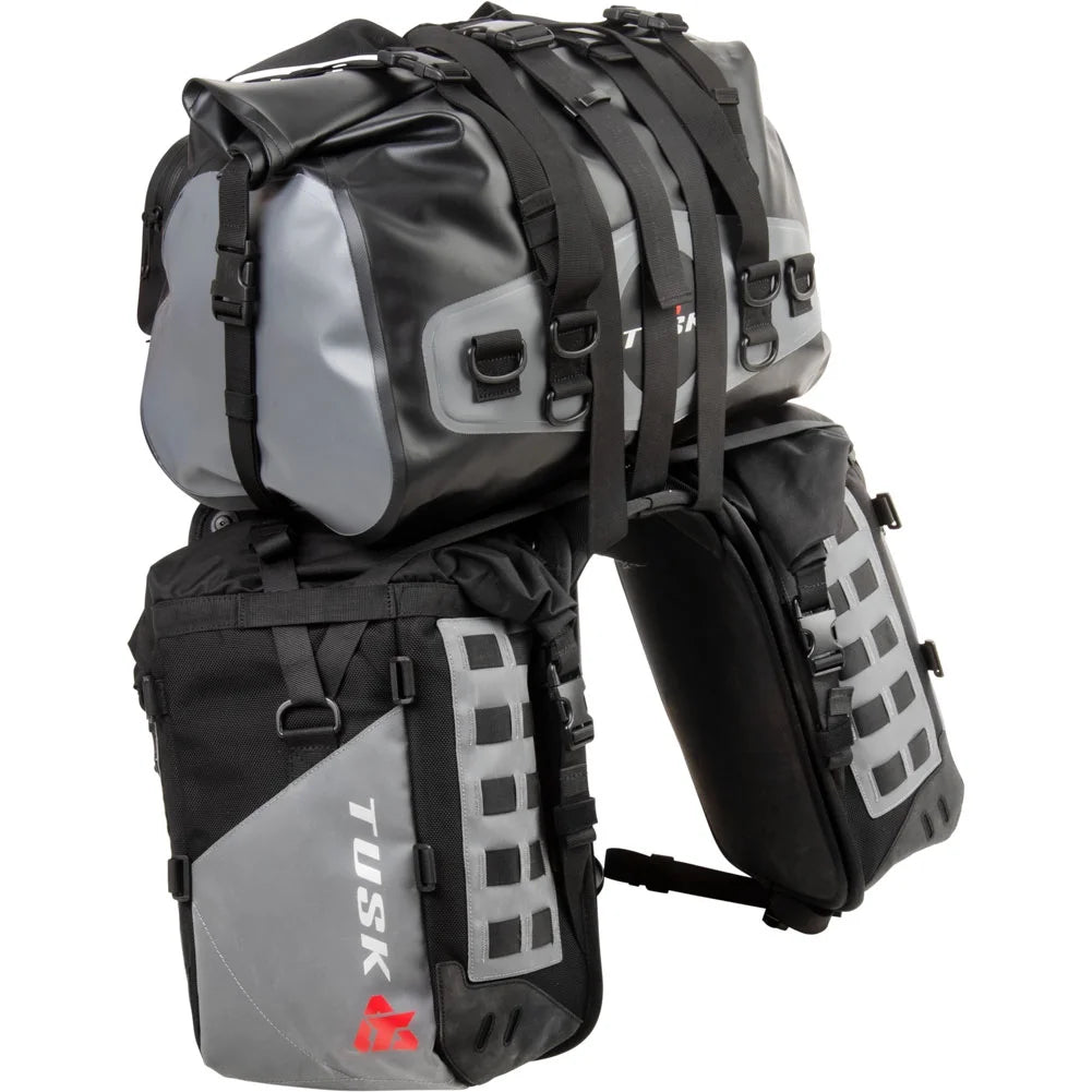 Rackless Luggage System with Medium Dry Duffel Tail Bag Standard Heat Shield A5350