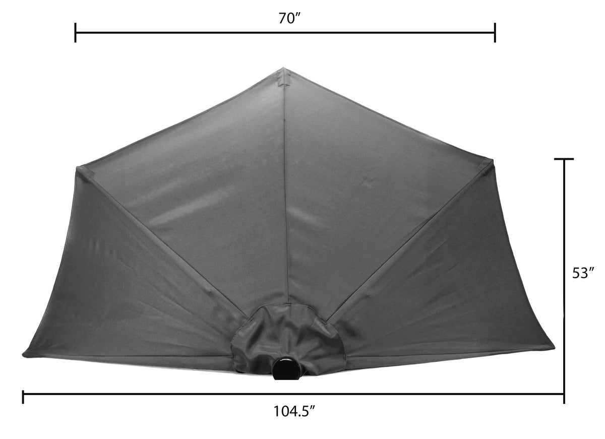 Khaki Solid Outdoor Patio Umbrella with Crank Opening Q902919