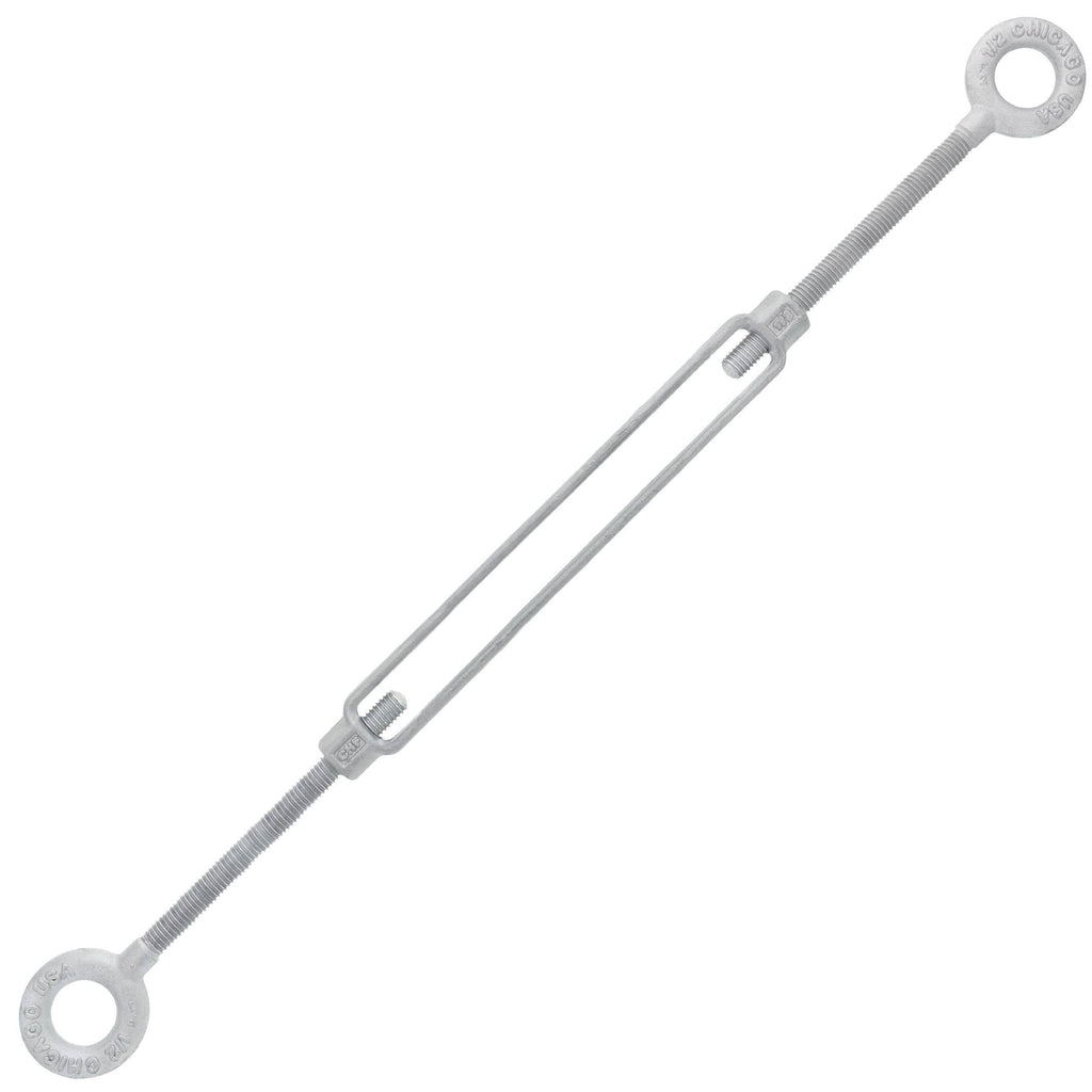 1/2 x 9 Hot Dip Galvanized Eye x Eye Turnbuckle A361
