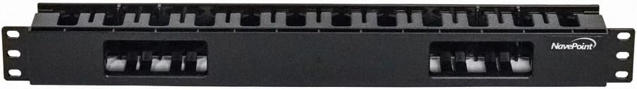 Black 2-Pack Rack Mount Cable Management Panel J3005