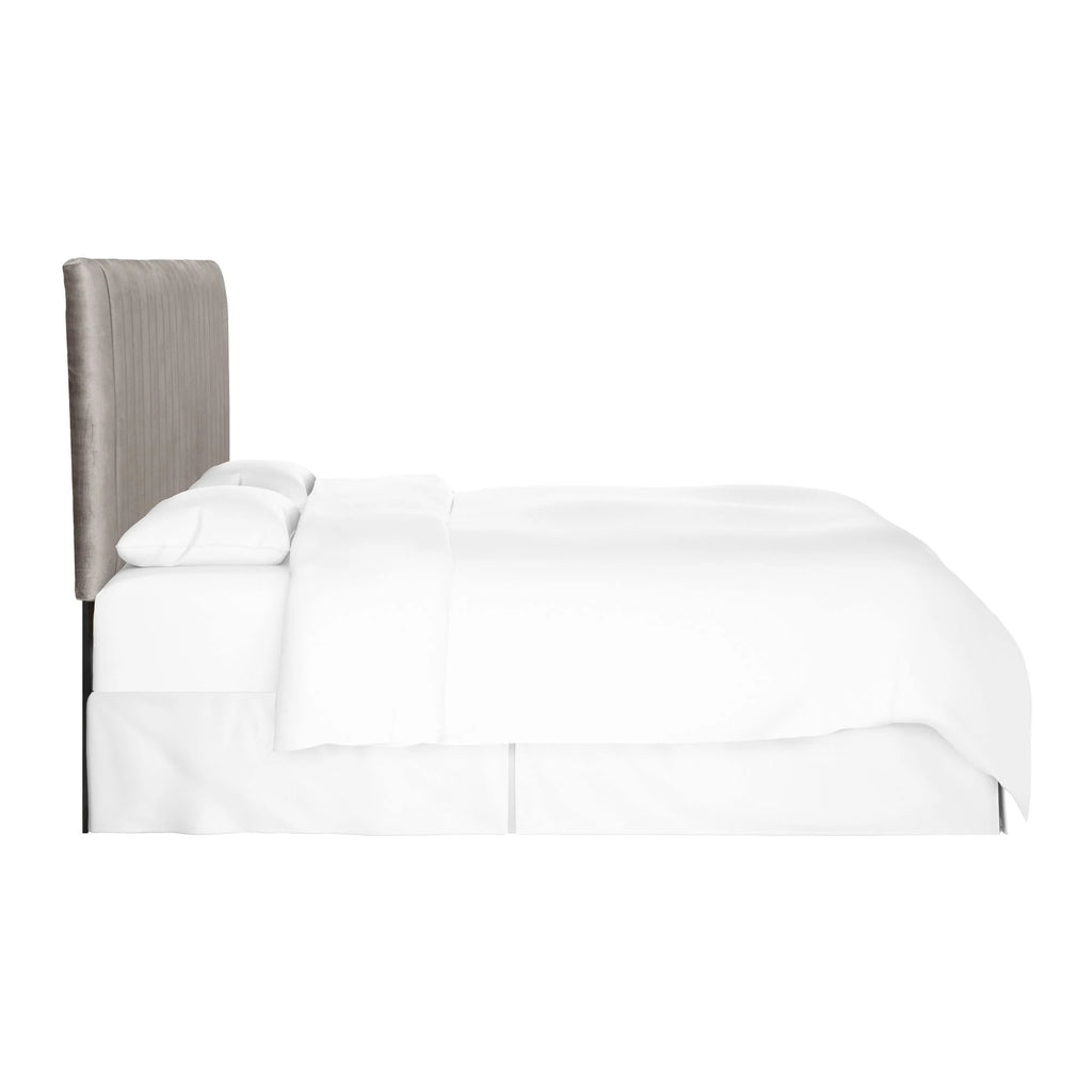 California King Velvet Channel Headboard Z529