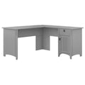 L Shaped Desk with Storage in Cape Cod Gray B371362