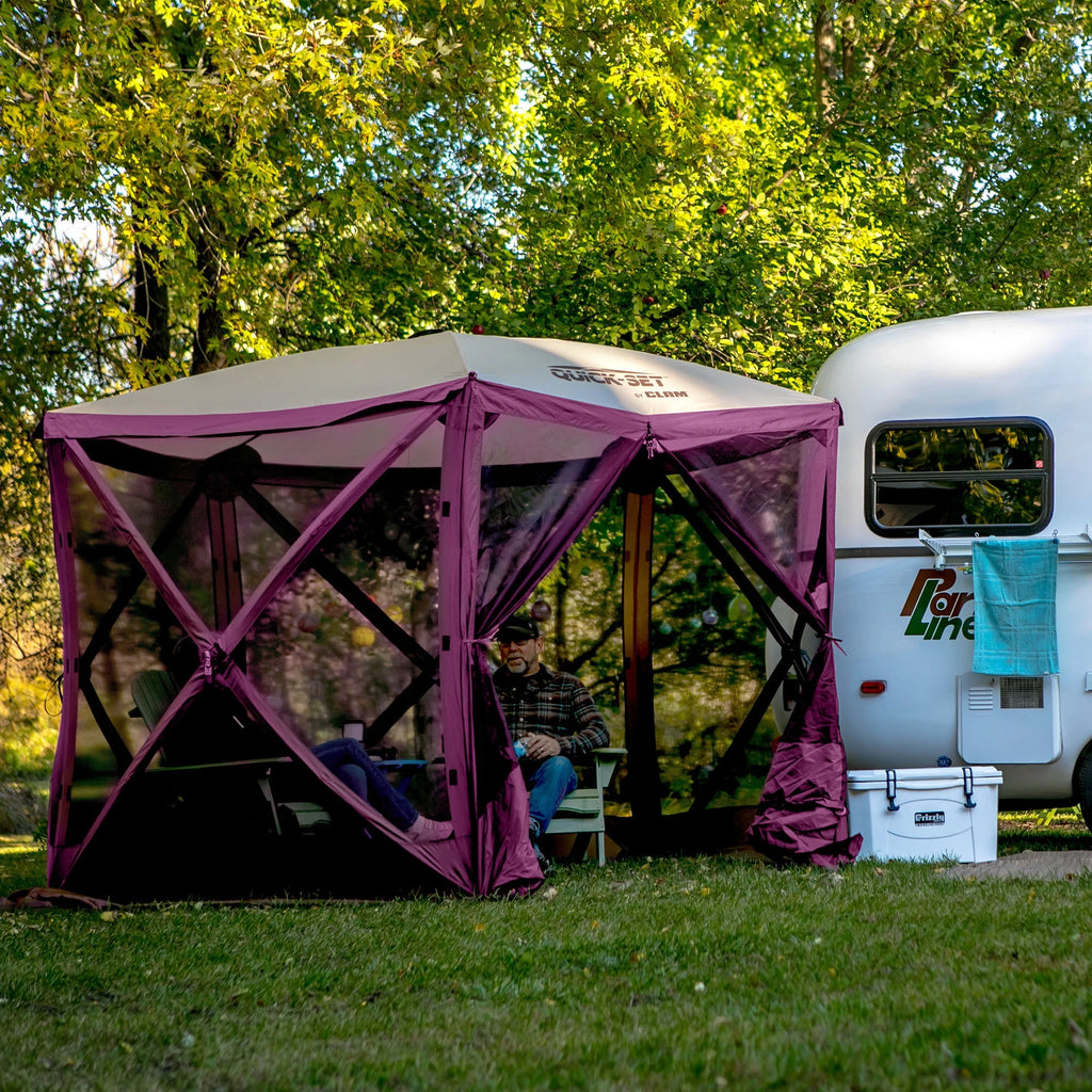 Plum 9x9 Ft Portable Camping Canopy Shelter Y3463