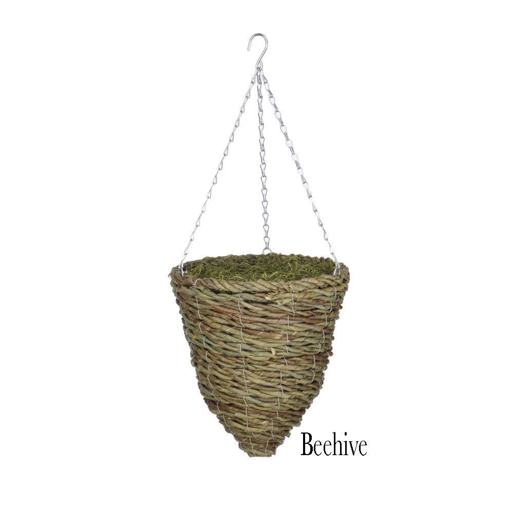 Artificial Morning Glory Hanging Plant in White Basket Z16204