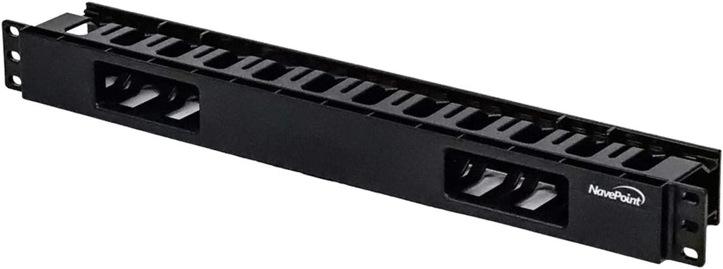 Black 2-Pack Rack Mount Cable Management Panel J3005