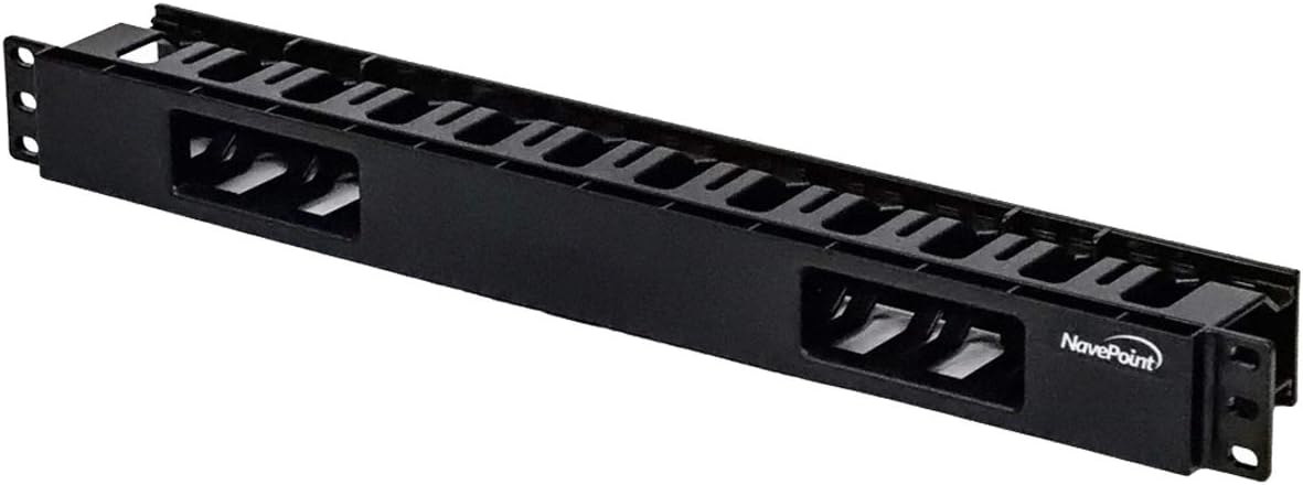Black 2-Pack Rack Mount Cable Management Panel J3005