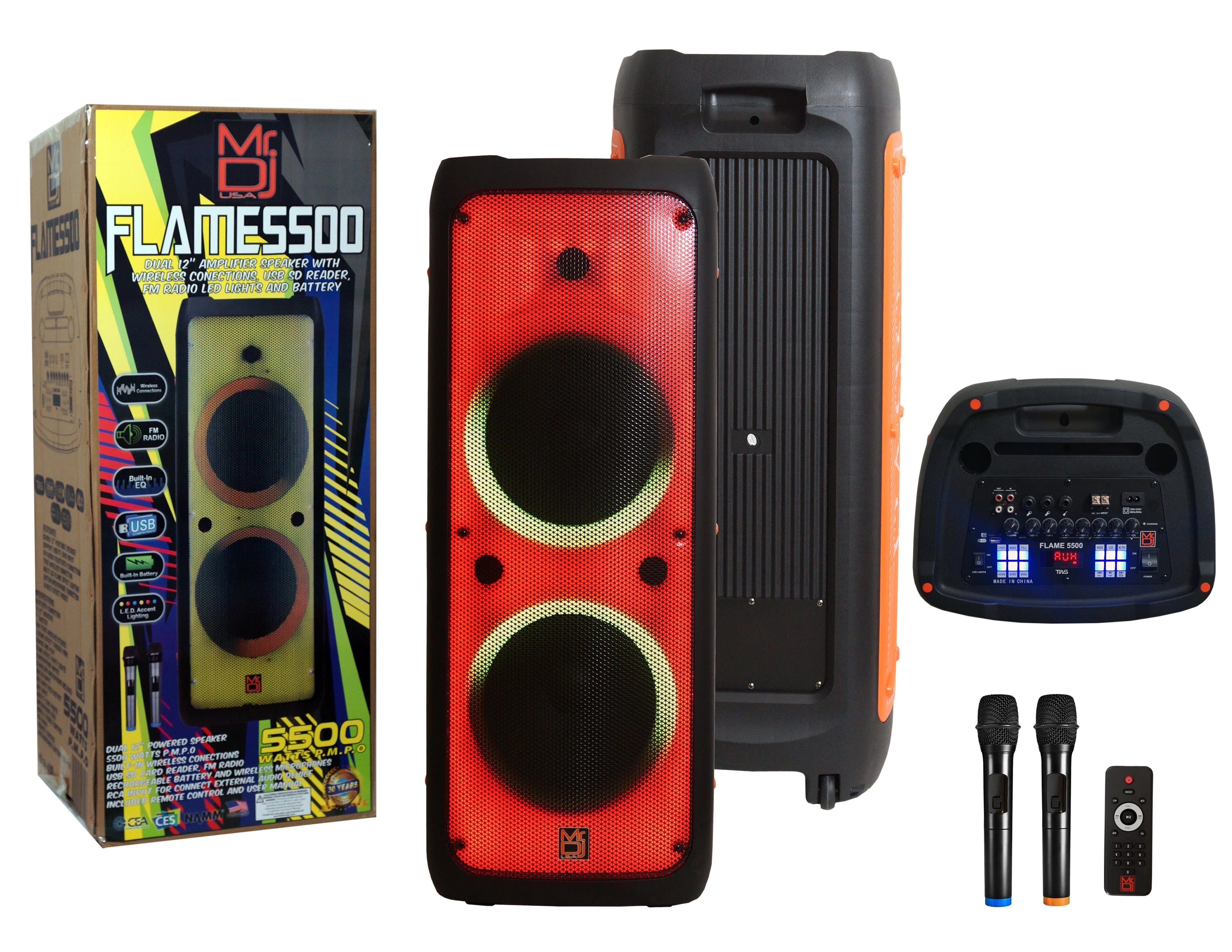 Dual 12” 3-Way Powered PA Loudspeaker S575