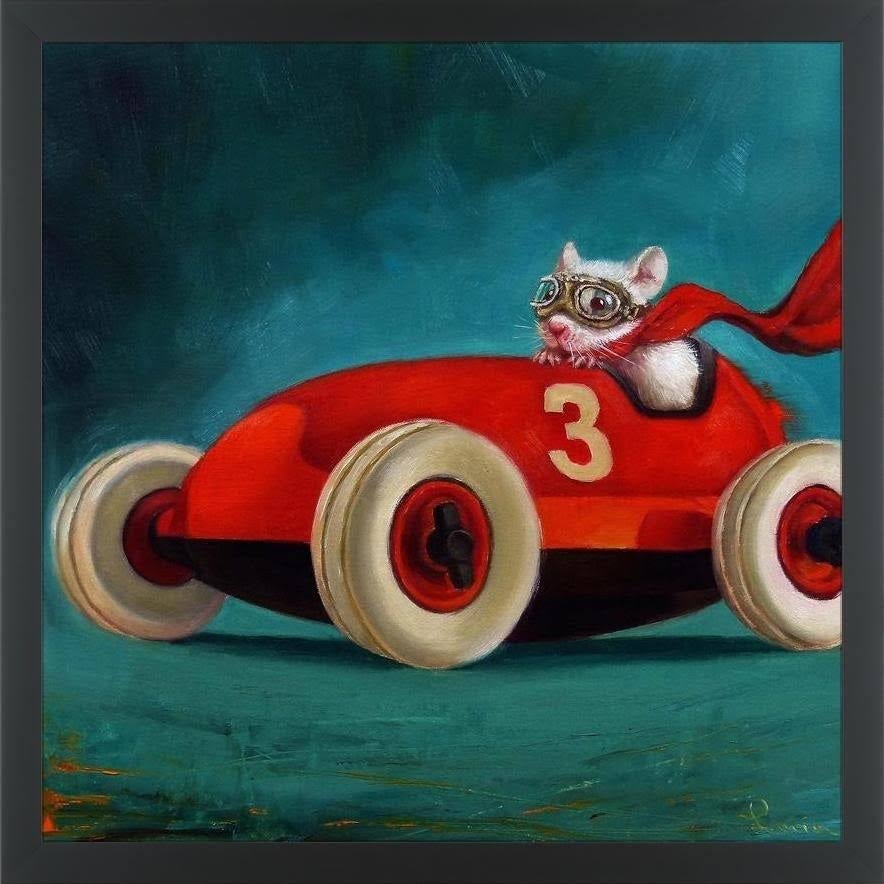 24 x 24 Classic Black Frame Canvas Art I868