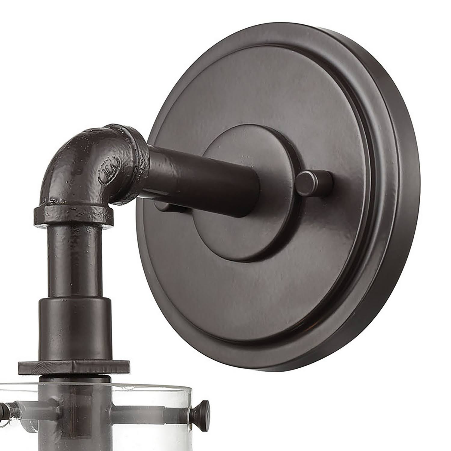 Oil Rubbed Bronze 1-Light Sconce with Clear Glass M528