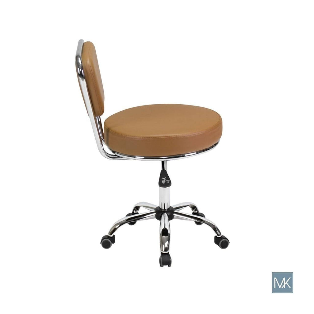 Reception Desk Chair Cappuccino Pneumatic Stool Tall Drafting Chair Adjustable Height Architecture Technician Stool S1132