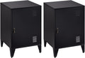 Grey Metal Night Stand with 1 Door T610608