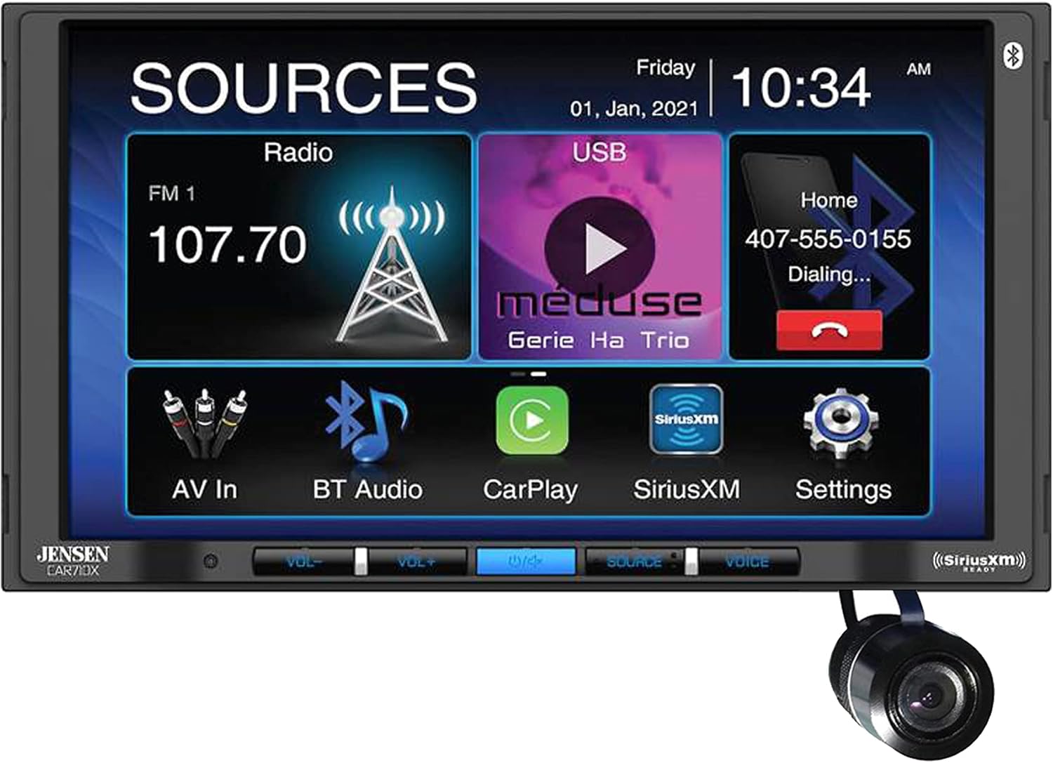 7 Digital Multimedia Receiver with Backup Camera V1015
