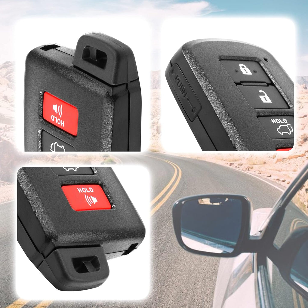Keyless Entry Remote Flip Key Fob for Toyota Highlander 2014-2019 T11445
