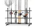 Aluminum Fishing Rod Rack, 48 Slot, Gunmetal Grey, 46.5in x 30 D2223